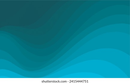 Blue Abstract Background With Wave Vector Illustration, perfect for office, company, school, social media, advertising, sales, printing and more