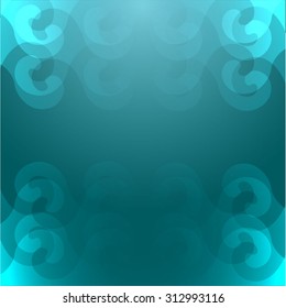 Blue abstract background with waves for billboard or poster
