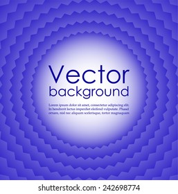 Blue abstract background with wavy circles