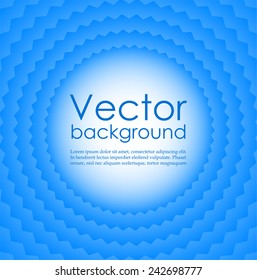 Blue abstract background with wavy circles