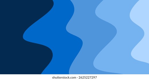 Blue abstract background, wavy concept design. Vector illustration