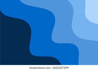 Blue abstract background, wavy concept design. Vector illustration