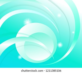 Blue Abstract Background Wavy Elementsvector Illustration Stock Vector Royalty Free