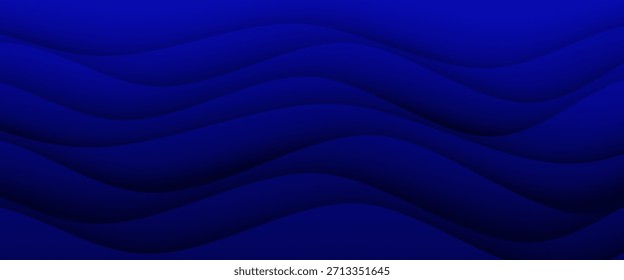 Blue abstract background wavy layers lines texture design vector