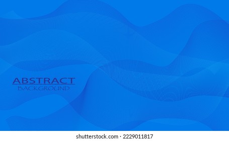  Blue Abstract background with wavy liner texture. Modern vector template design for presentations, covers, brochures, web banners and magazines.