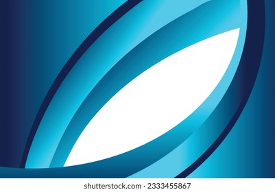 Blue abstract background with wavy lines and copy space. Vector illustration
