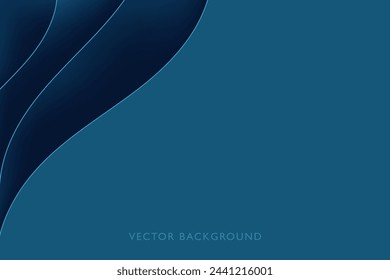 Blue Abstract Background With Wavy Lines