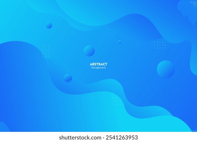 Blue abstract background. Wavy liquid shapes with geometric patterns. Blue background design. Cool and modern concept. Eps10