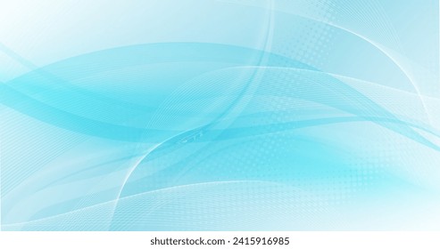 Blue abstract background with wavy shapes vector design in eps 10