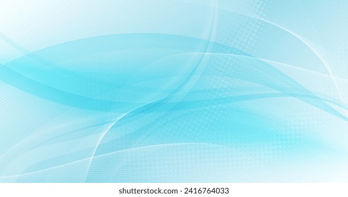 Blue abstract background with wavy shapes vector design in eps 10
