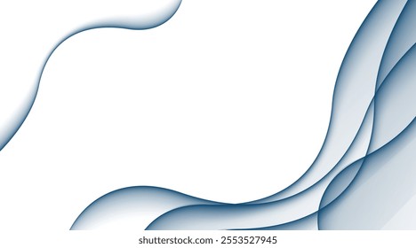 Blue abstract background with white color. Abstract blue background with waves. Presentation Design for Corporate Business and Institution.