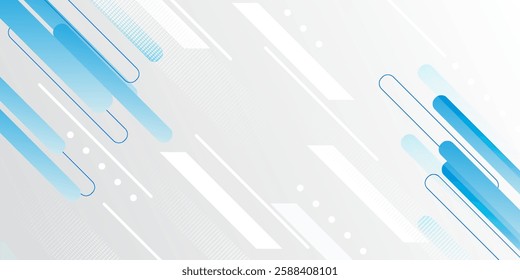 Blue abstract background with white color. Abstract blue background with square shapes. Modern Simple Blue Grey Abstract Background Presentation Design.
