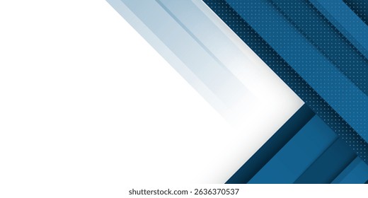 Blue abstract background with white color. Abstract blue background with square shapes and dot. Modern Simple Blue Grey Abstract Background Presentation Design