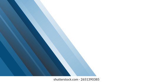 Blauer abstrakter Hintergrund mit weißer Farbe. Abstrakter blauer Hintergrund mit quadratischen Formen. Modernes einfaches blaugraues abstraktes Hintergrundpräsentationsdesign für Unternehmen und Institutionen.