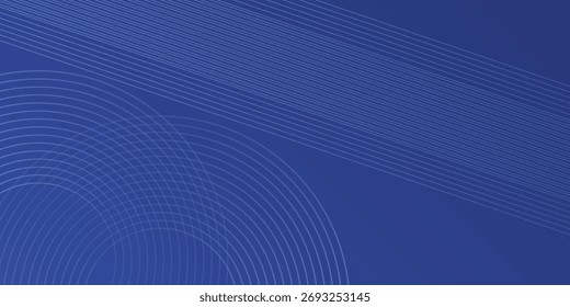 Fundo abstrato azul com linhas de círculos brilhantes moderno. Fundo Elementos gráficos abstratos simples