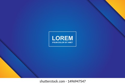 Blue Abstract Background with Yellow and Blue