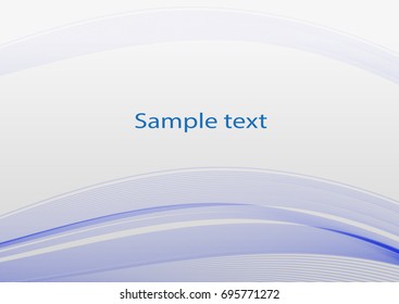 Blue abstract background for Your design. Smooth waved lines for brochure, website, flyer design. Vector illustration. EPS10