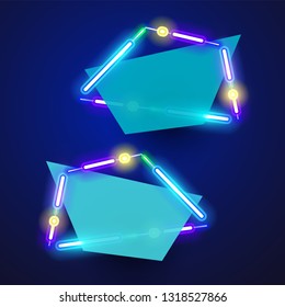 Blue abstract banner design