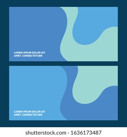 Blue abstract banner design. Vector, Illustration