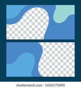 Blue abstract banner design. Vector, Illustration