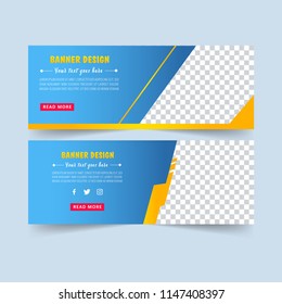 Blue abstract banner. Banner set.  Brochure design. Sale card. Gift voucher. Vector illustration