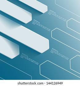Blue abstract banner template. Use for business presentation