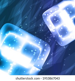 resumen azul Hermoso fondo. Ilustración vectorial.  Partículas de chispa
