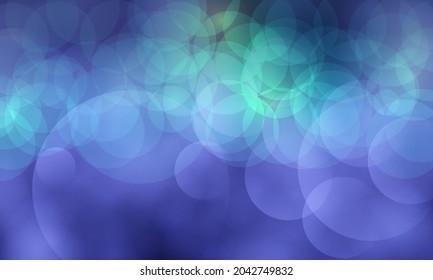 Blue abstract blurred background with bokeh effect.