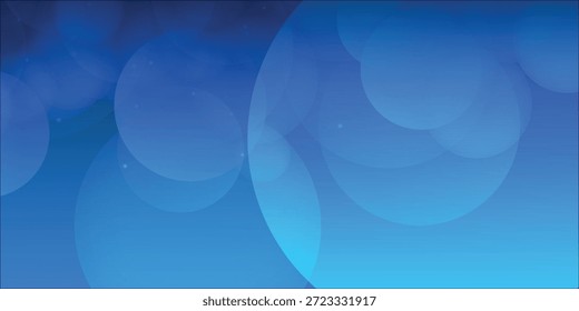 Fondo azul Abstractas de Bokeh con círculos suaves, luz degradada y tono sereno eps10