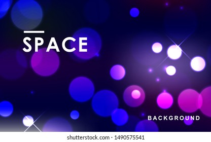 Blue abstract bokeh background sparkling lights effect. 