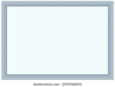 Blue Abstract Border  Frame for Certificate of Appreciation	