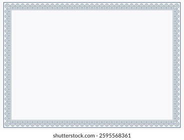 Blue Abstract Border  Frame for Certificate of Appreciation	