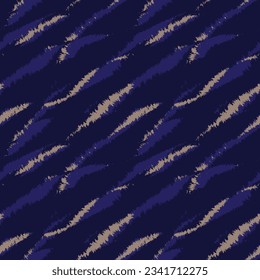 Blue Abstract Brush strokes pattern design for fashion textiles, graphics and crafts