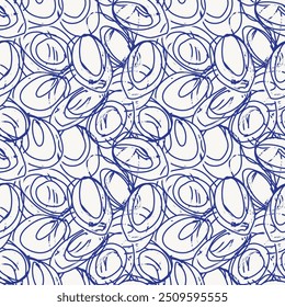 Blue Abstract Brush traços projeto padrão para têxteis de moda, gráficos e artesanato