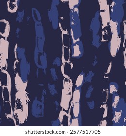 Blue Abstract Brush strokes pattern design for fashion textiles, graphics and crafts