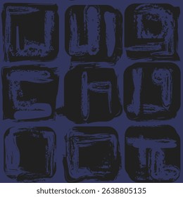 Blue Abstract Brush strokes pattern design for fashion textiles, graphics and crafts