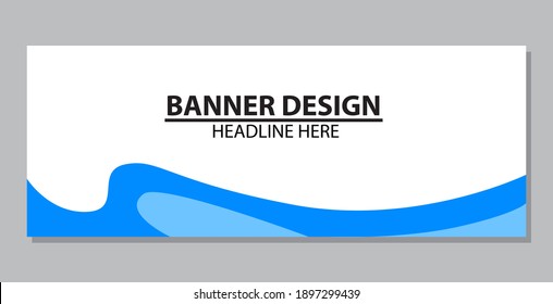 blue abstract business banner design. creative banner design for template. simple and modern horizontal banner design.