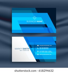 blue abstract business card design