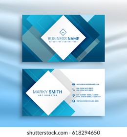 blue abstract business card modern template