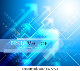 Blue abstract business composition - vector illustration
