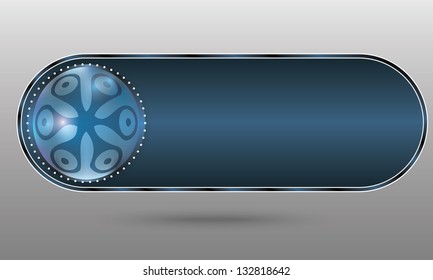 blue abstract button