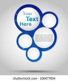 blue abstract card. vector illustration