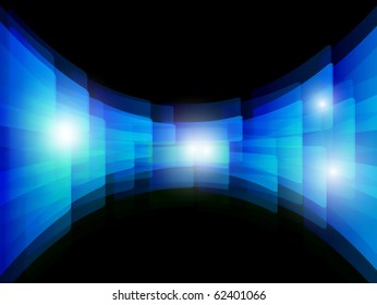 Blue abstract card. Vector illustration