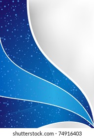 Blue abstract card. Vector illustration