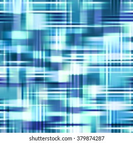 Blue Abstract Checkered Background.  Vector Texture with Stripes and Glare.