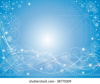 Blue abstract christmas background