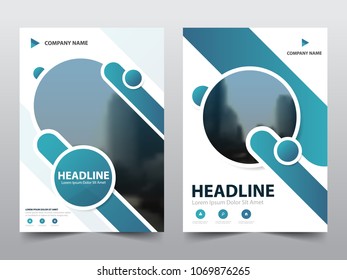 Blue abstract circle annual report Brochure design template vector. Business Flyers infographic magazine poster.Abstract layout template ,Book Cover presentation portfolio.