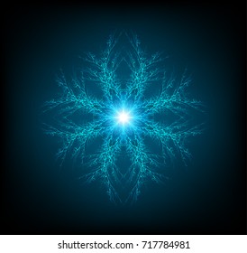 blue abstract circle background, bolt or thunderbolt