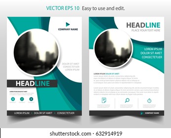 Blue abstract circle Brochure design template vector. Business Flyers infographic magazine poster.Abstract layout template ,Book Cover presentation portfolio.