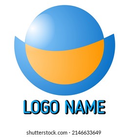 Blue Abstract circle logo design